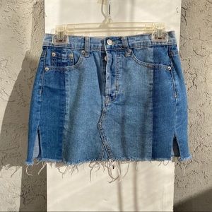 Forever 21 Two Tone Jean Skirt